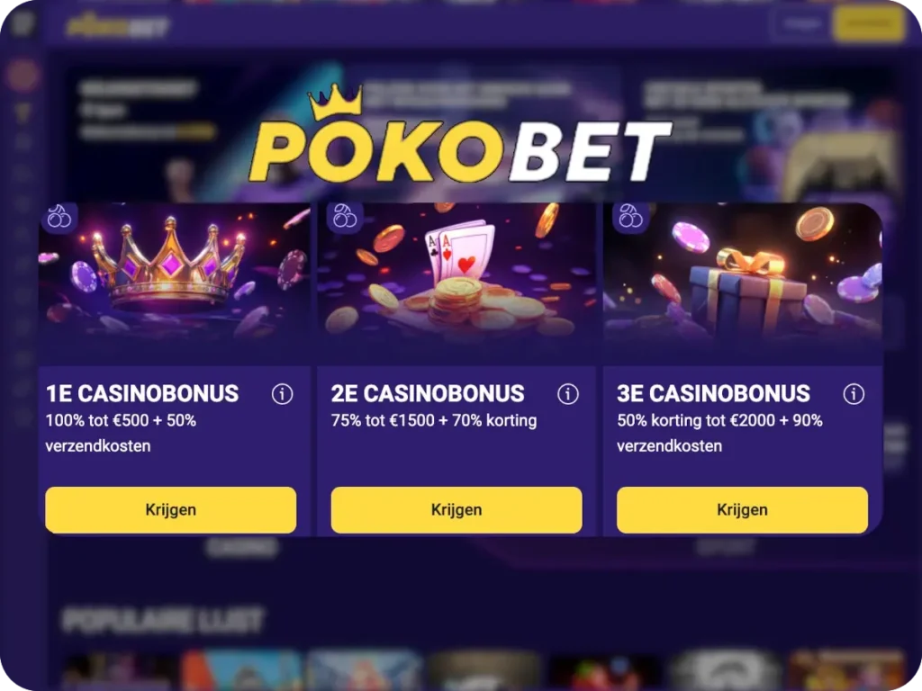 Overzicht van Welkomstbonus Pokobet