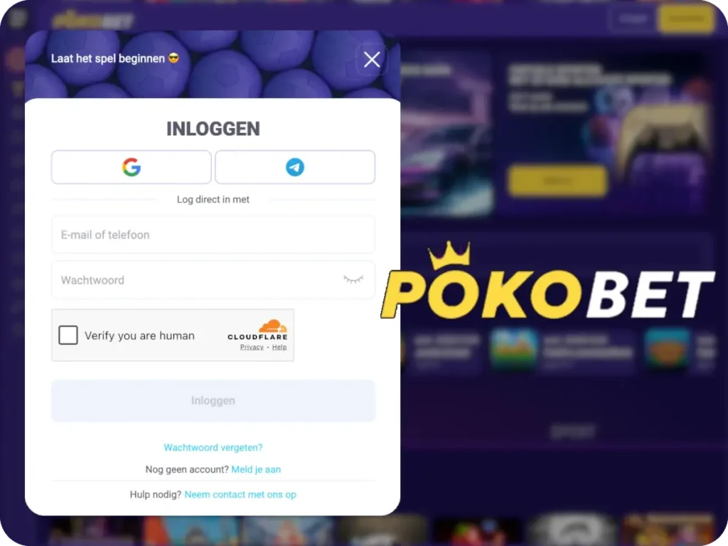 pokobet casino login formulier